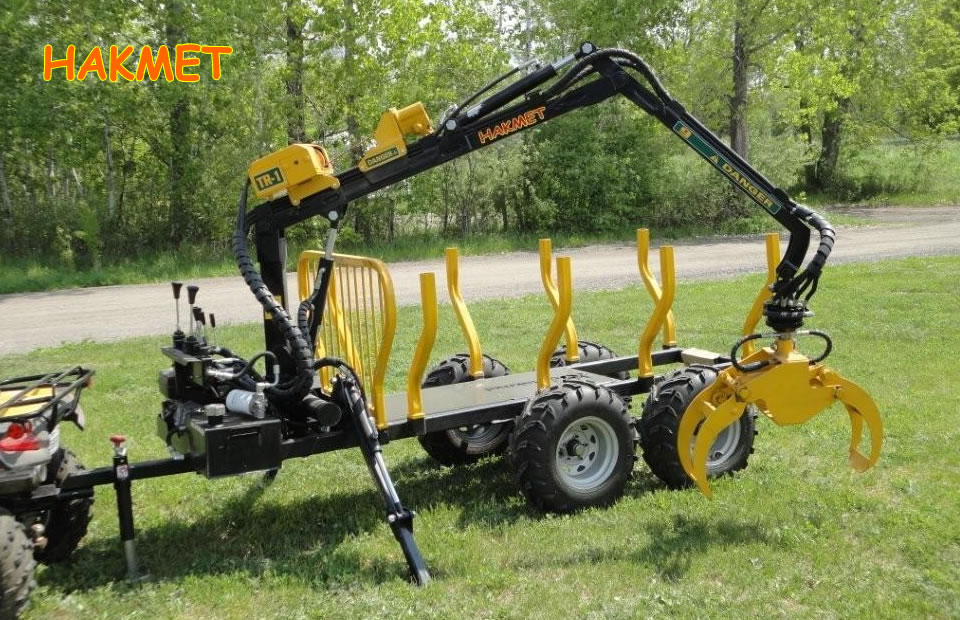 Hakmet ATV Log Loader with Trailer and Winch